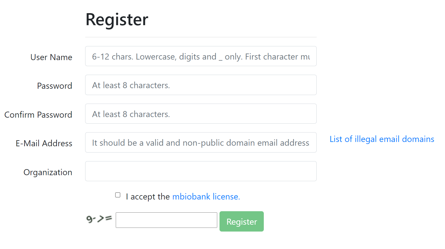 Account — mBiobank documentation